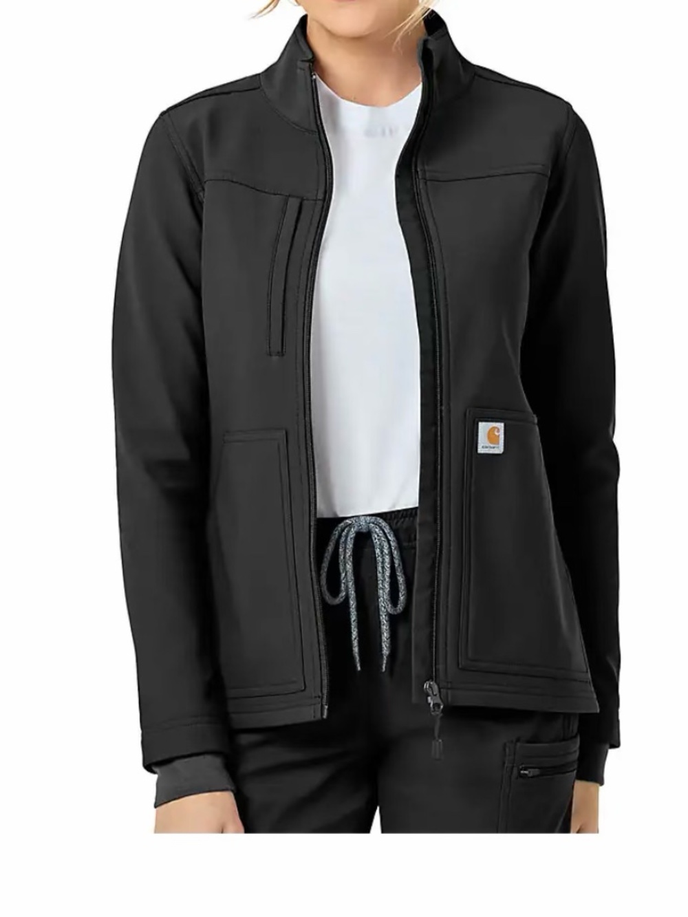 Women's Rugged Flex Peak Bonded Fleece Scrub Jacket